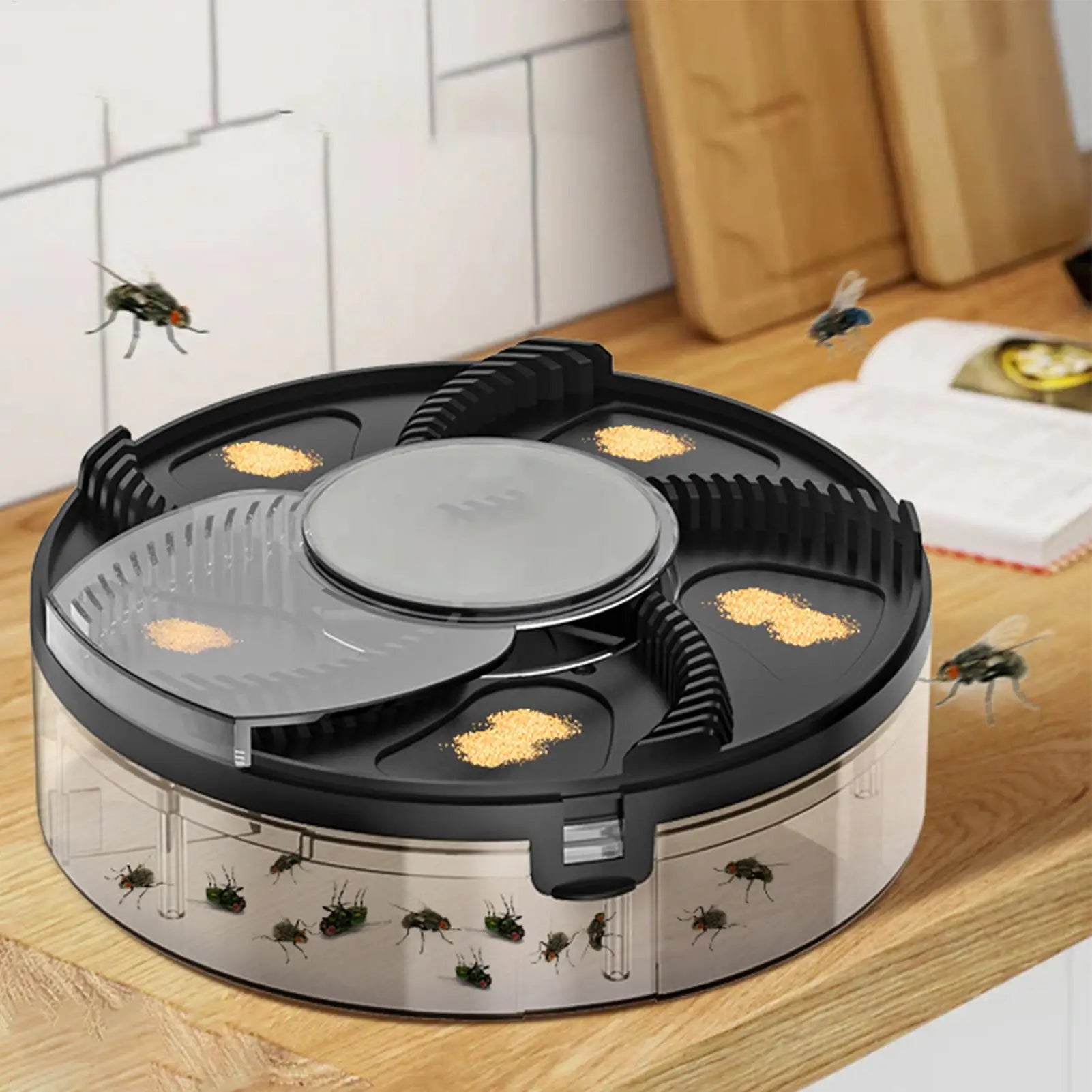 Electric Fly Trap (USB Powered) – Quiet Indoor & Outdoor Fly Catcher for Home & Kitchen